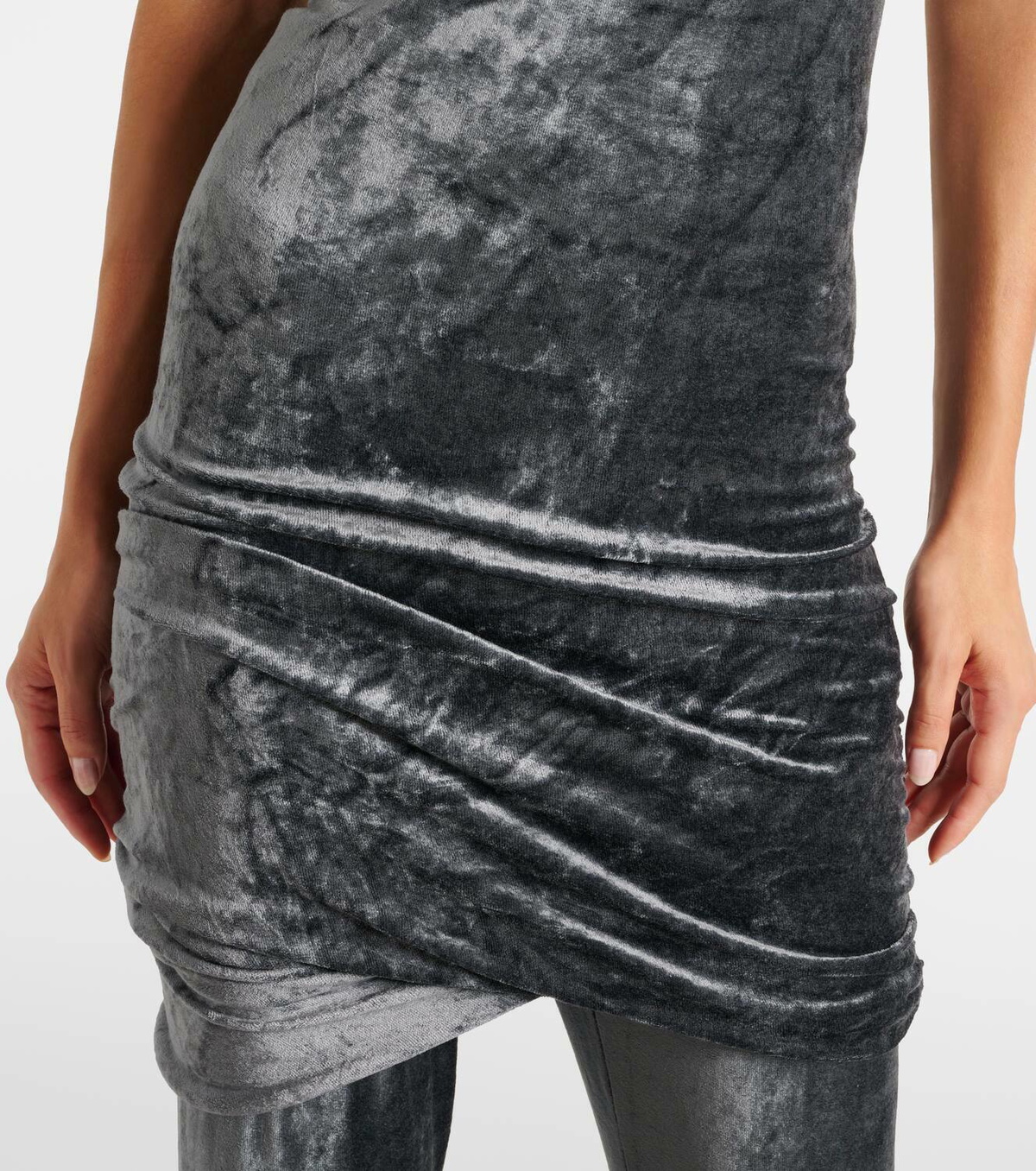 slim fit dress slacks GG005: Gray Velvet Dress  Gisella Guerrero