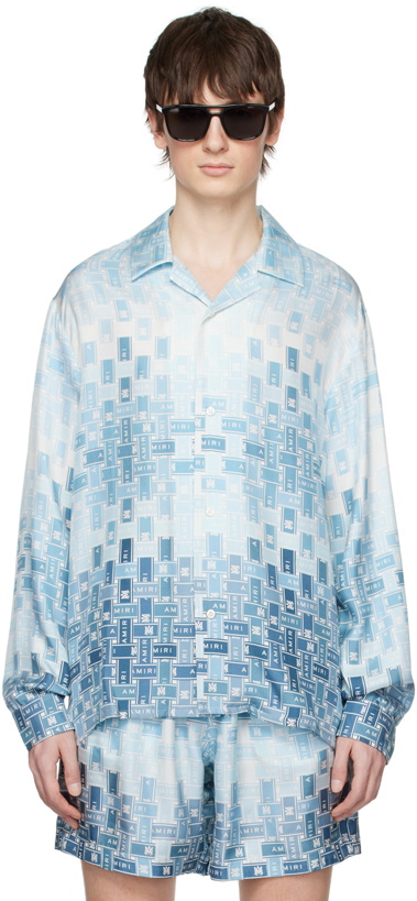 Photo: AMIRI Blue Gradient Tape Shirt