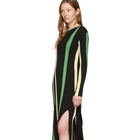 Loewe Black and Yellow Stripe Rib Knit Dress