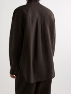 Nanushka - Jari Washed-Poplin Shirt - Brown