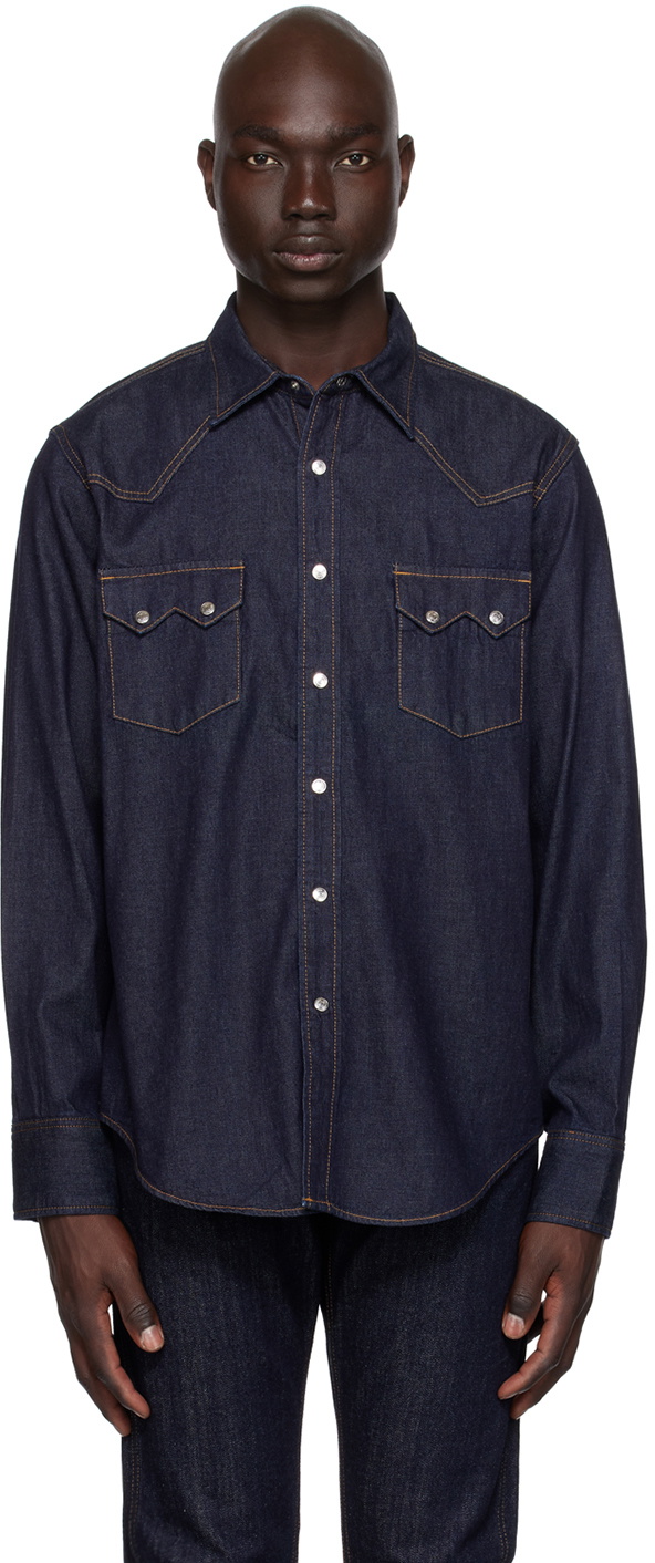 The Letters Indigo Classic Western Denim Shirt