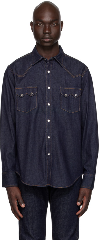Photo: The Letters Indigo Classic Western Denim Shirt