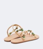 Ancient Greek Sandals Eleftheria beaded sandals