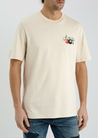 Amiri Pool Cue Printed Cotton T-shirt Beige