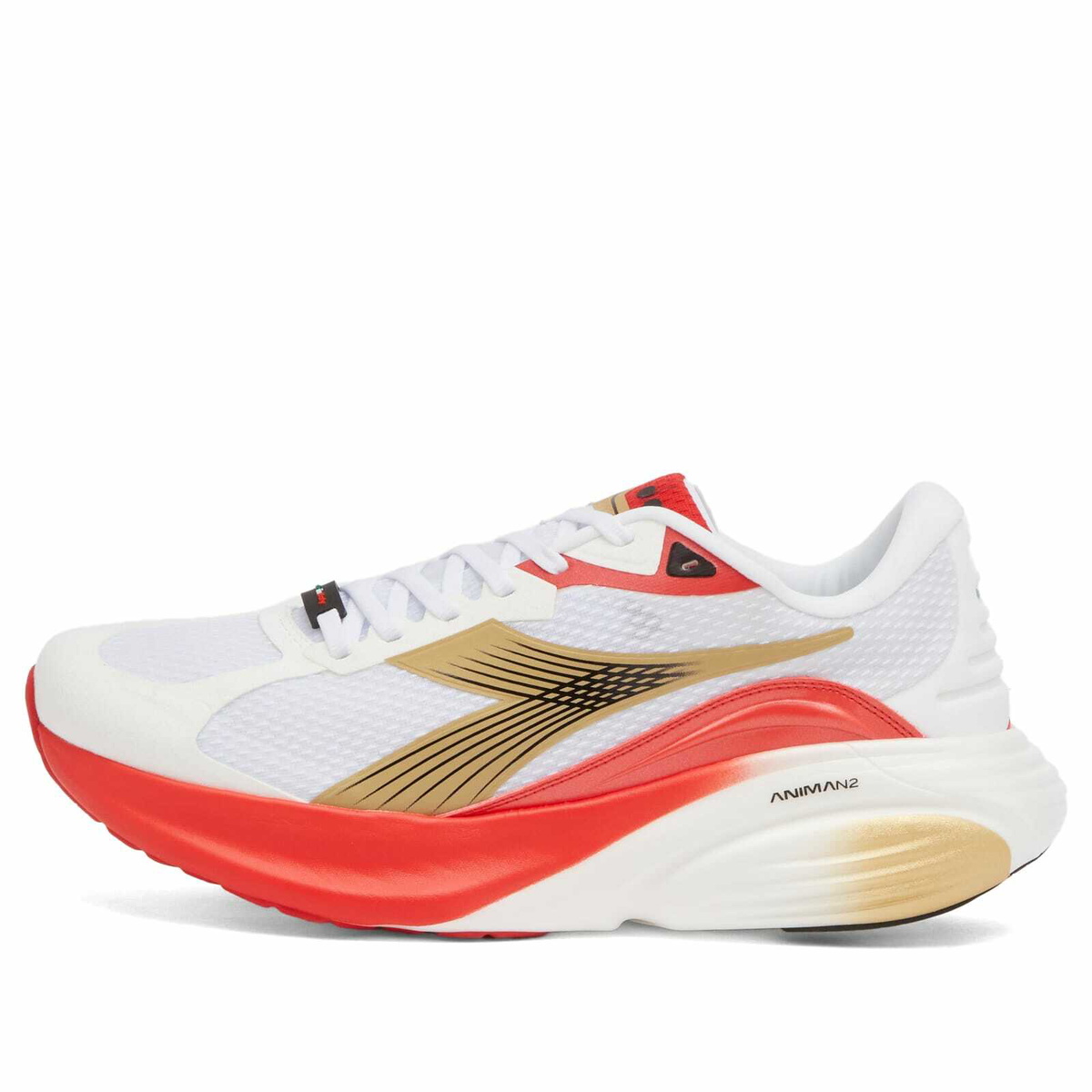 Diadora Atomo Star - Made in Italy Sneaker in White/Metallic Gold