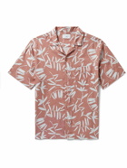 Onia - Vacation Camp-Collar Printed Linen-Blend Shirt - Pink