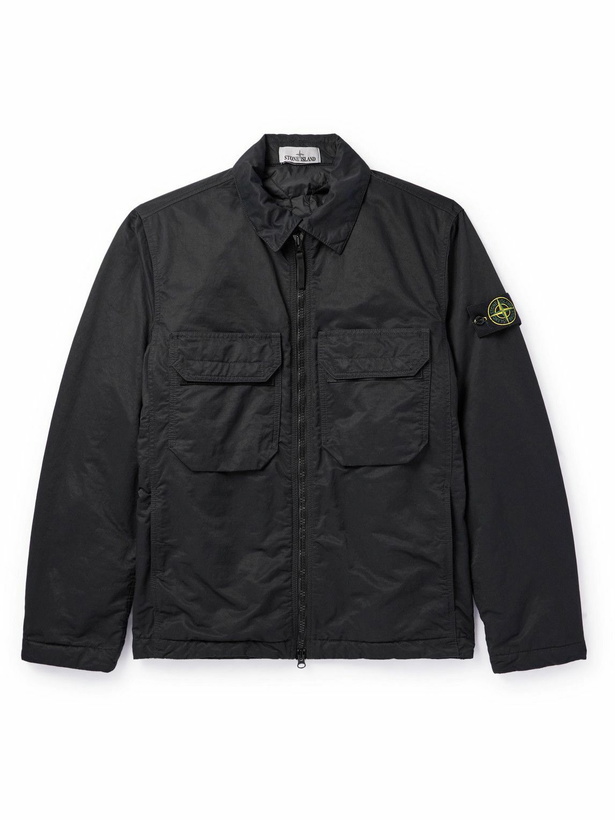 Photo: Stone Island - Logo-Appliquéd Padded Twill Overshirt - Black