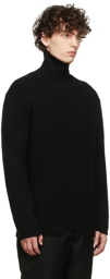 System Black Rib Turtleneck Sweater