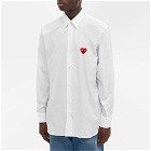 Comme des Garçons Play Men's Basic Shirt in White/Red