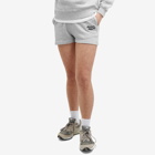 Maison Kitsuné Women's Handwriting Logo Regular Jog Shorts in Light Grey Melange
