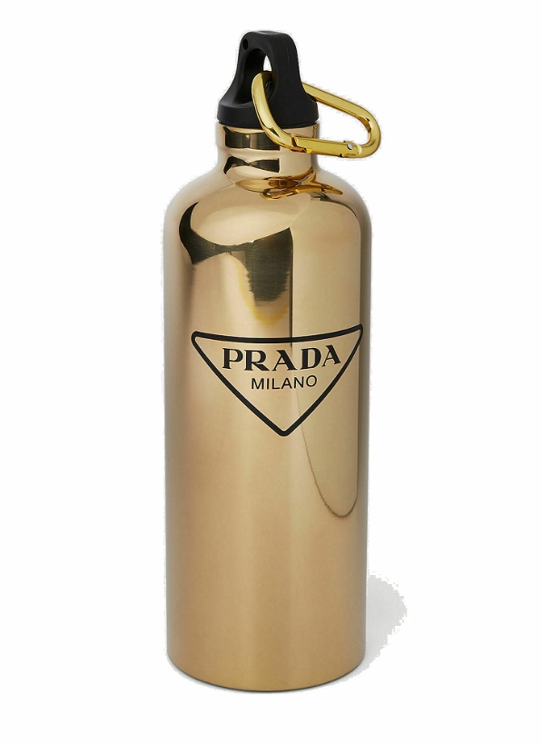 Photo: Logo Print Insulated Water Bottle in Gold