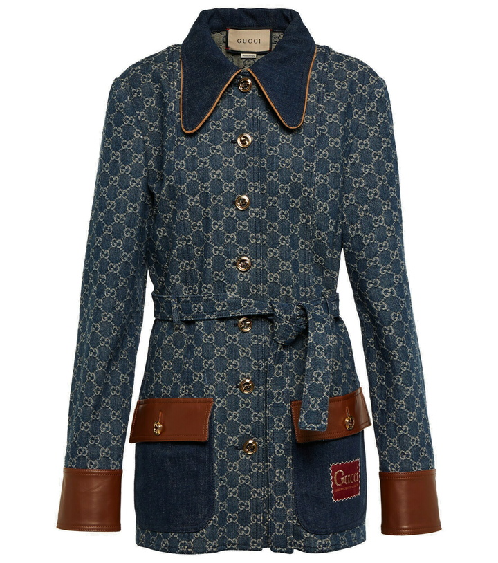 Photo: Gucci - GG jacquard denim jacket