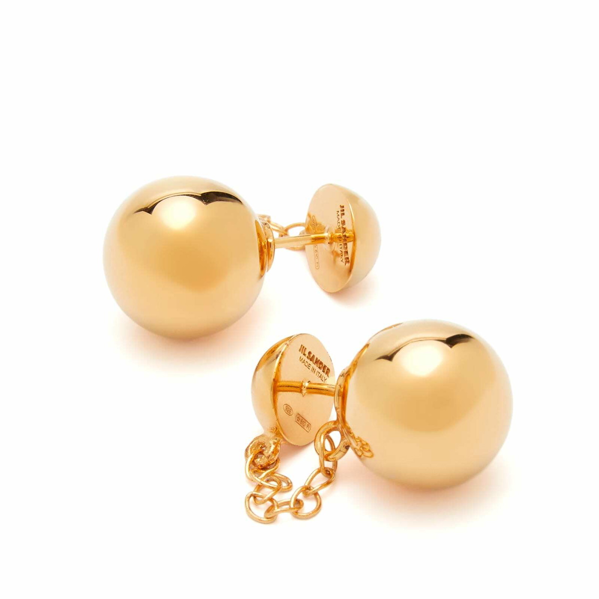 Jil Sander Women's Metal Sphere Earrings in Gold Jil Sander