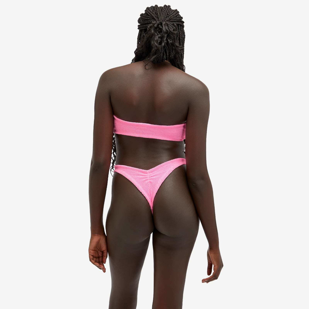 Hunza G Women's Tina Bandeau Bikini in Bubblegum Hunza G