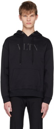 Valentino Black Printed Hoodie