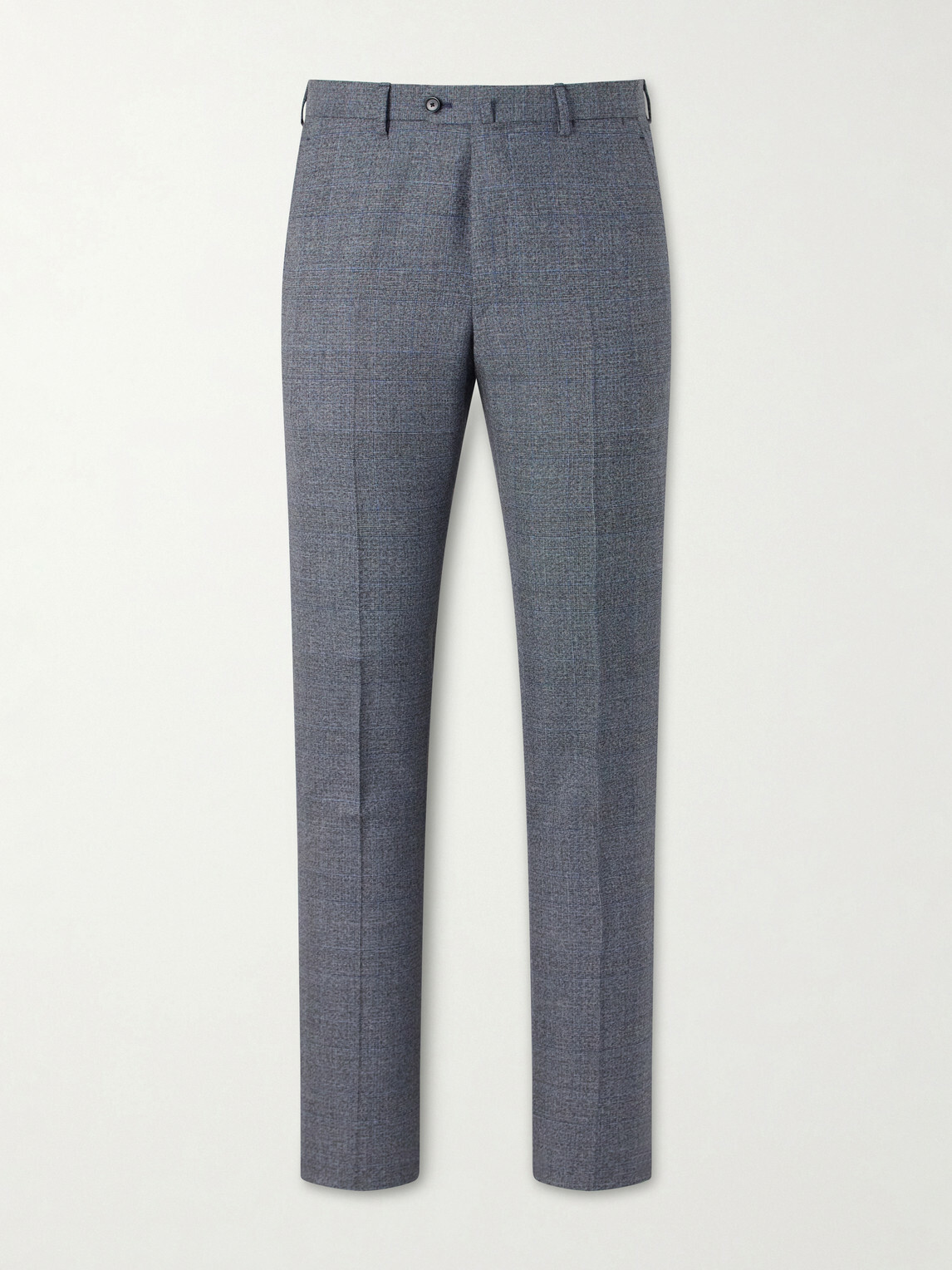 Caruso - Straight-Leg Prince of Whales Wool Suit Trousers - Blue