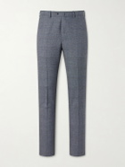 Caruso - Straight-Leg Prince of Whales Wool Suit Trousers - Blue