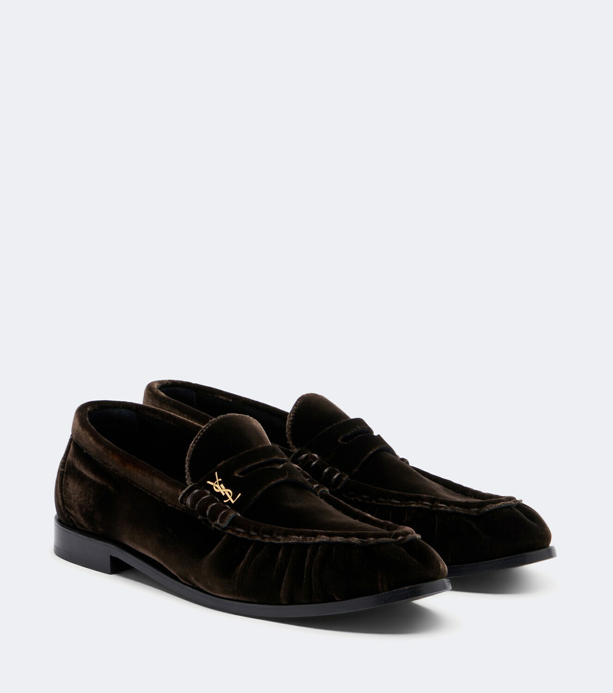Saint Laurent Le Loafer velvet penny loafers