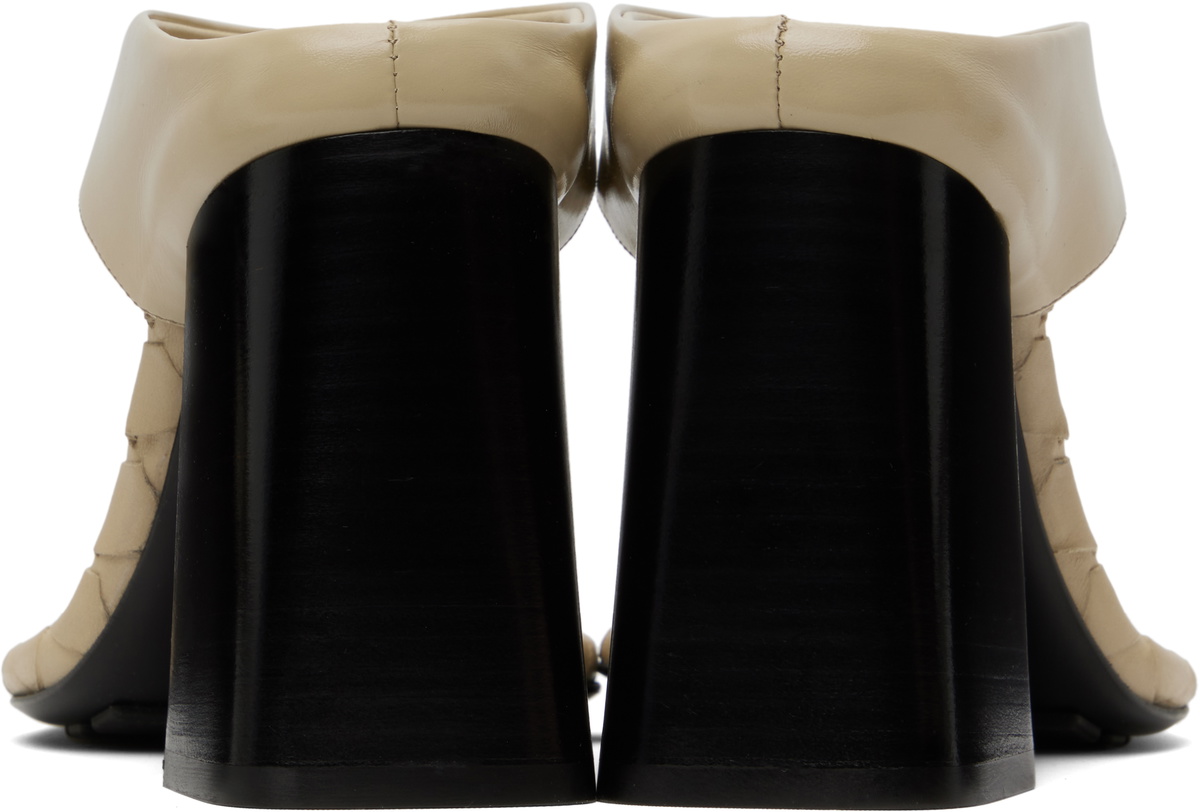 Bottega Veneta Beige Marella Thong Heeled Sandals