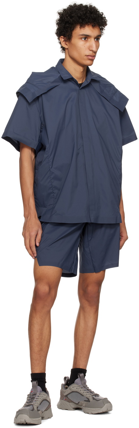 Goldwin 0 Navy Wind Shorts