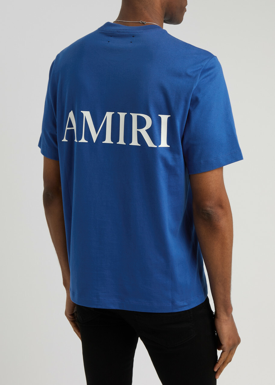 Amiri Logo-print Cotton T-shirt Blue Amiri