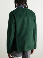 Thom Browne - Colour-Block Cotton-Corduroy Blazer - Green