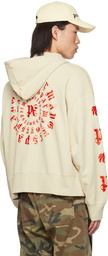 Palm Angels Beige Vertigo Hoodie