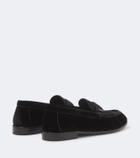 Saint Laurent Le Loafer velvet penny loafers