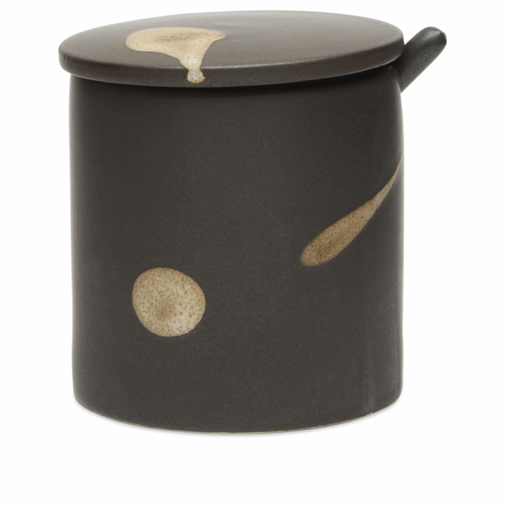 Photo: ferm LIVING Koyo Jar with Spoon in Dark Brown/Buff 