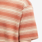 Norse Projects Men's Johannes Spaced Stripe T-Shirt in Red Ochre