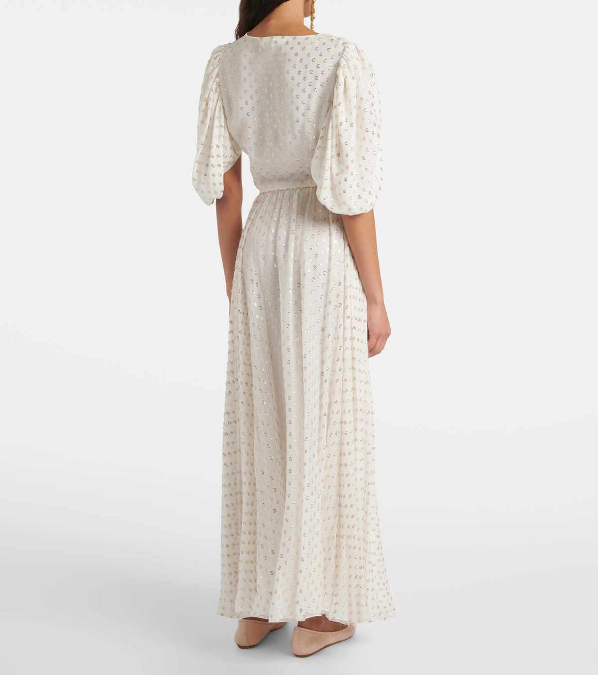 Chloé Jacquard silk-blend muslin crop top
