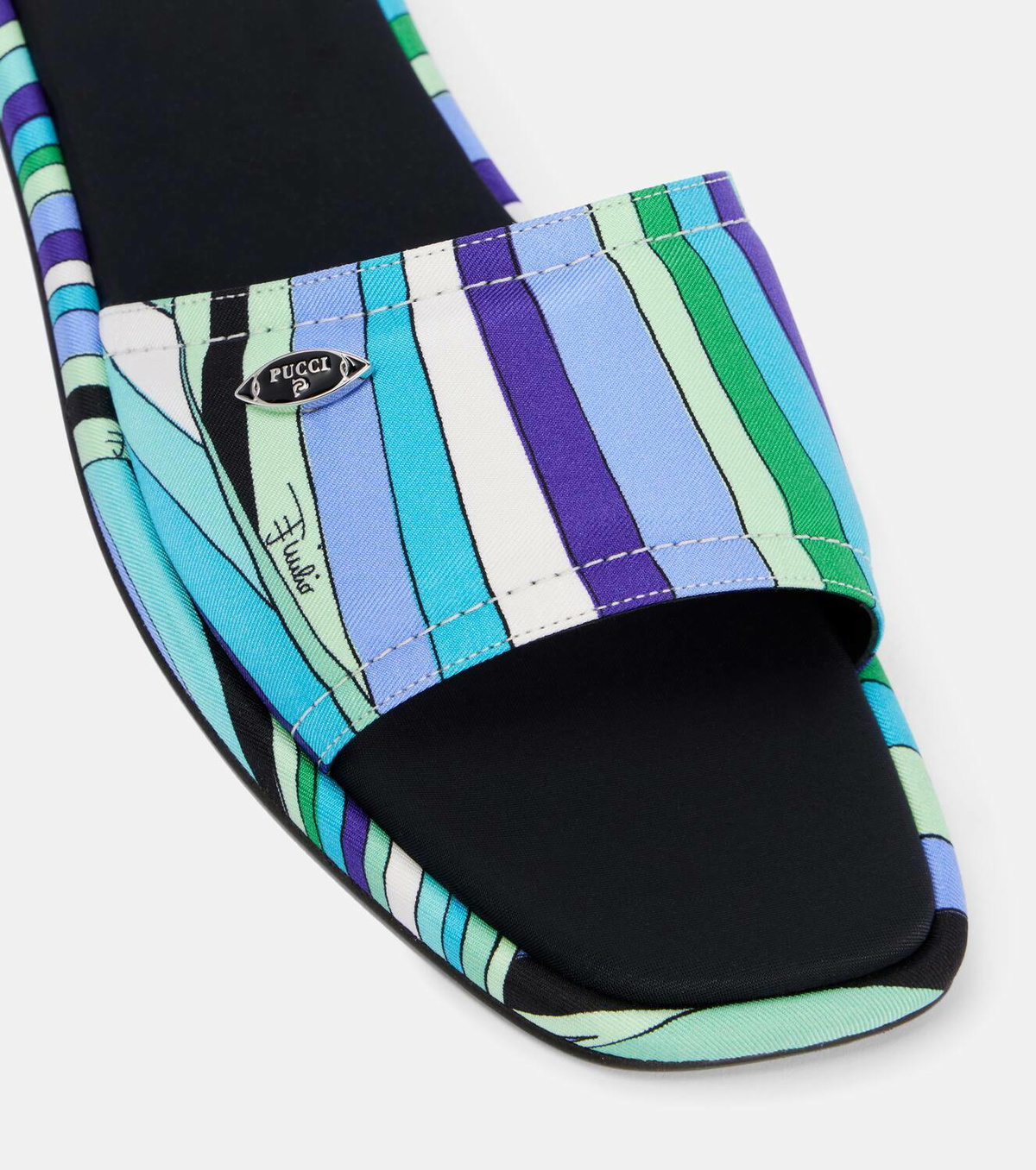 Pucci Iride twill thong sandals