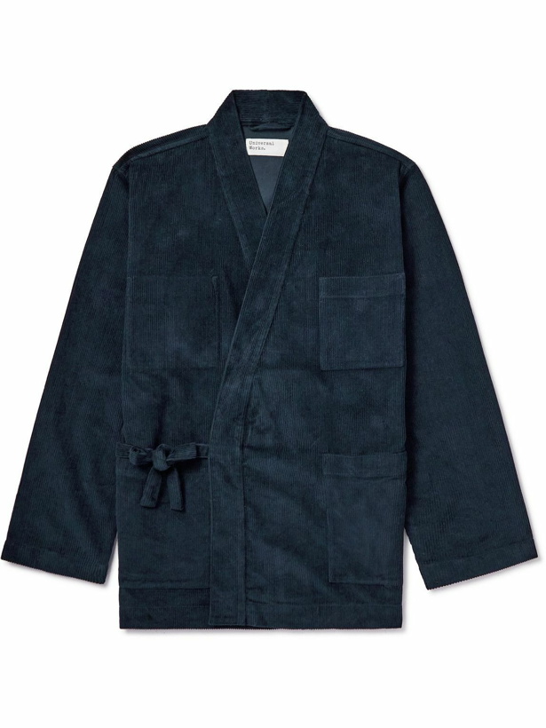 Photo: Universal Works - Kyoto Cotton-Corduroy Jacket - Blue