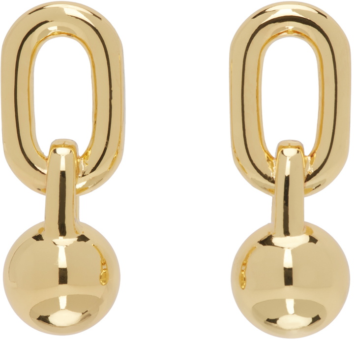 Photo: ANINE BING Gold Link Ball Drop Earrings