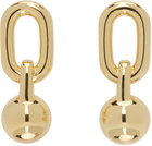 ANINE BING Gold Link Ball Drop Earrings