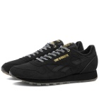 Reebok x The Streets by END. Classic Leather Sneakers in Black/Gold Metallic/White
