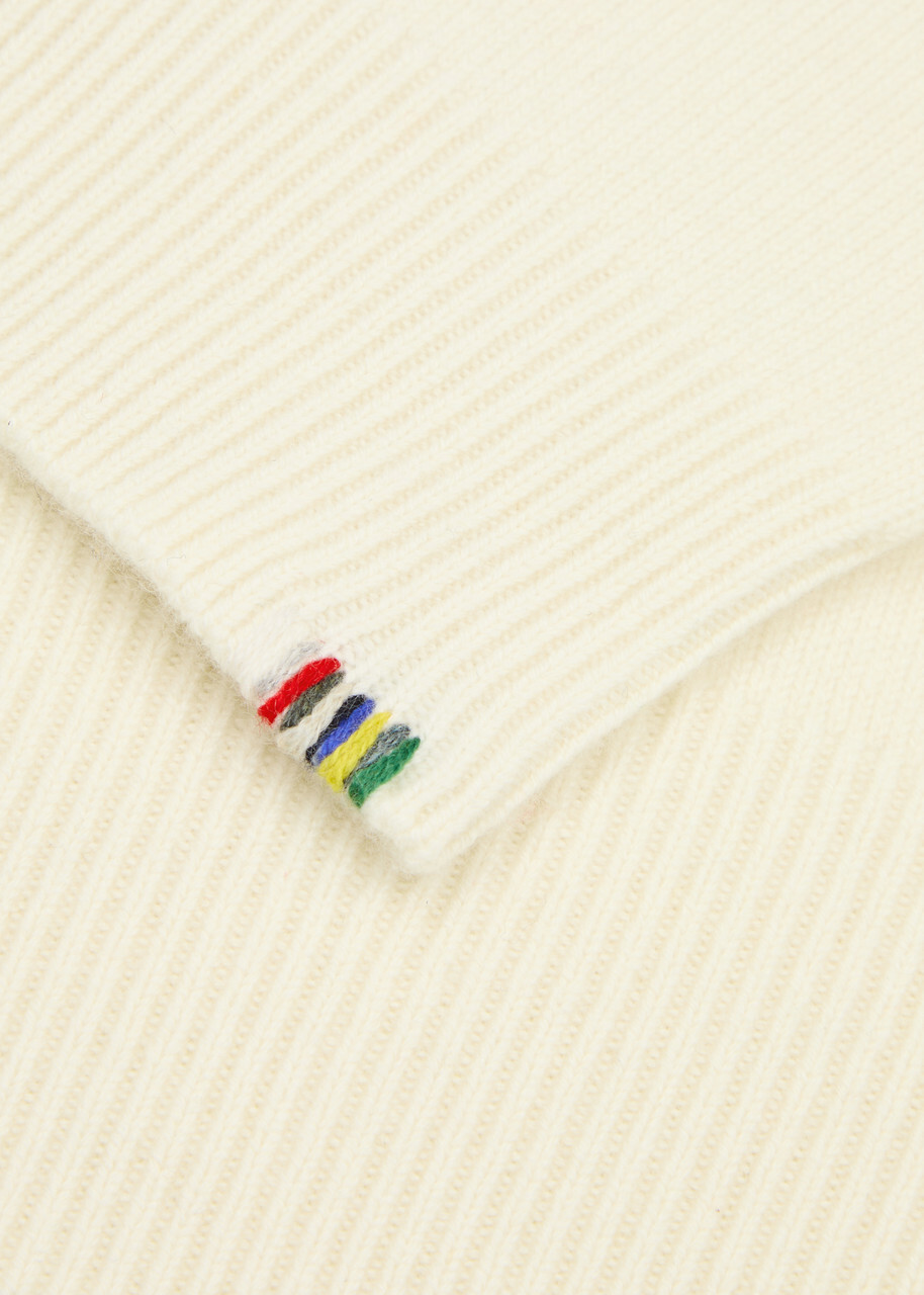 Extreme Cashmere N°235 Hike Half-zip Cashmere-blend Jumper - Cream - One Size