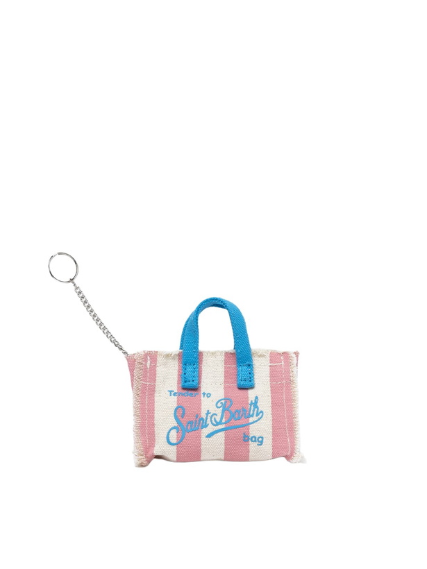 Photo: MC2 Saint Barth Pink Striped Cotton Canvas Key Holder