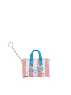 MC2 Saint Barth Pink Striped Cotton Canvas Key Holder