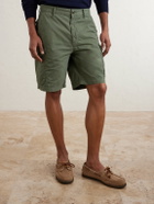 Hartford - Battle Straight-Leg Cotton Shorts - Green