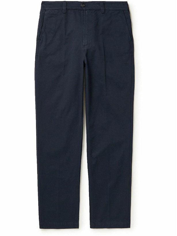 Photo: Drake's - Pleated Cotton-Twill Chinos - Blue
