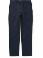 Drake's - Pleated Cotton-Twill Chinos - Blue