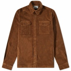 Barbour Men's Cord Overshirt in French Sandstone