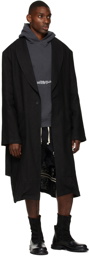 Mr. Saturday Black Linen 'Where Life Is Just A State Of Mind' Robe