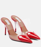 Alaïa Cœur patent leather and PU mules