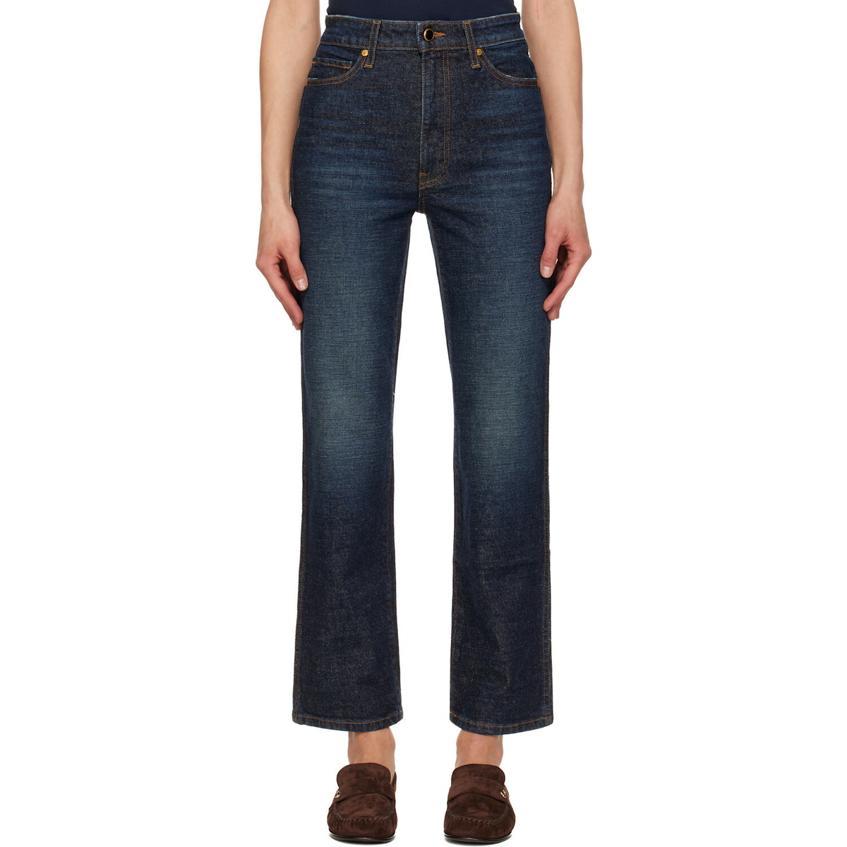 KHAITE Blue Abigail Stretch Jeans