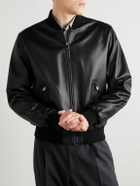 Canali - Reversible Leather and Shell Bomber Jacket - Black