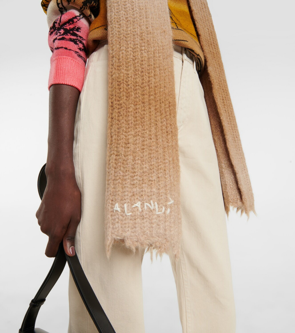 Alanui Ices Caves alpaca wool-blend scarf