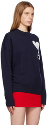 AMI Paris Navy Ami de Cœur Sweater