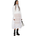 Loewe White Rib Knit and Organdy Dress